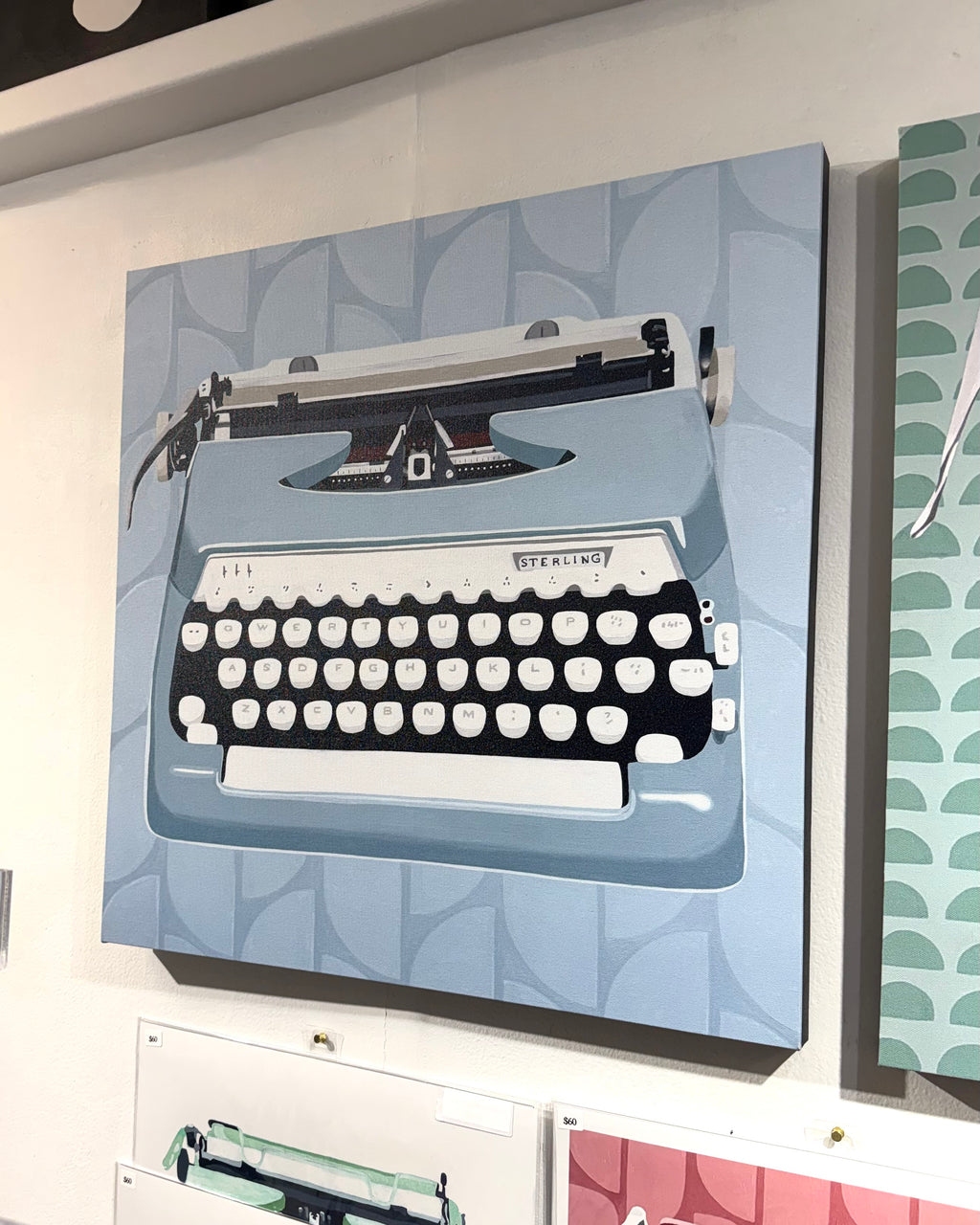 Sterling Typewriter Art Print on Canvas