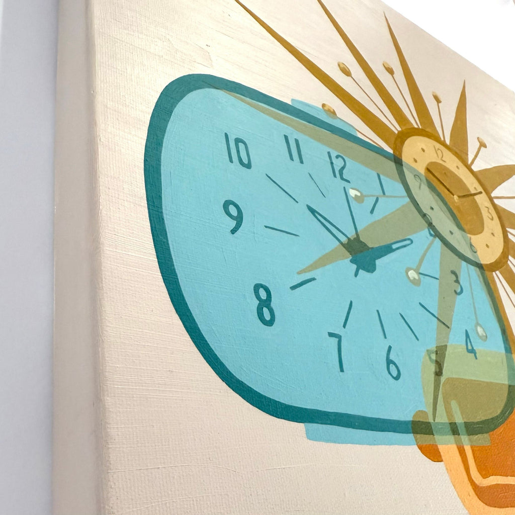 Big Time - Vintage Clock Original Oil Painting