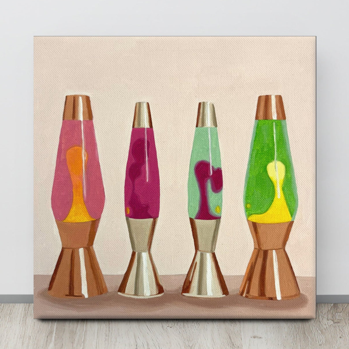 Lava Lamps Print on Canvas