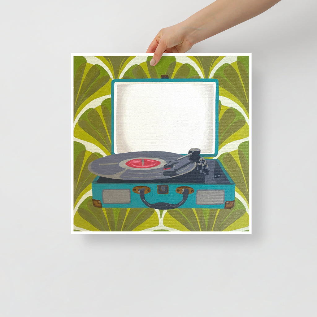 Record Player Print on Paper