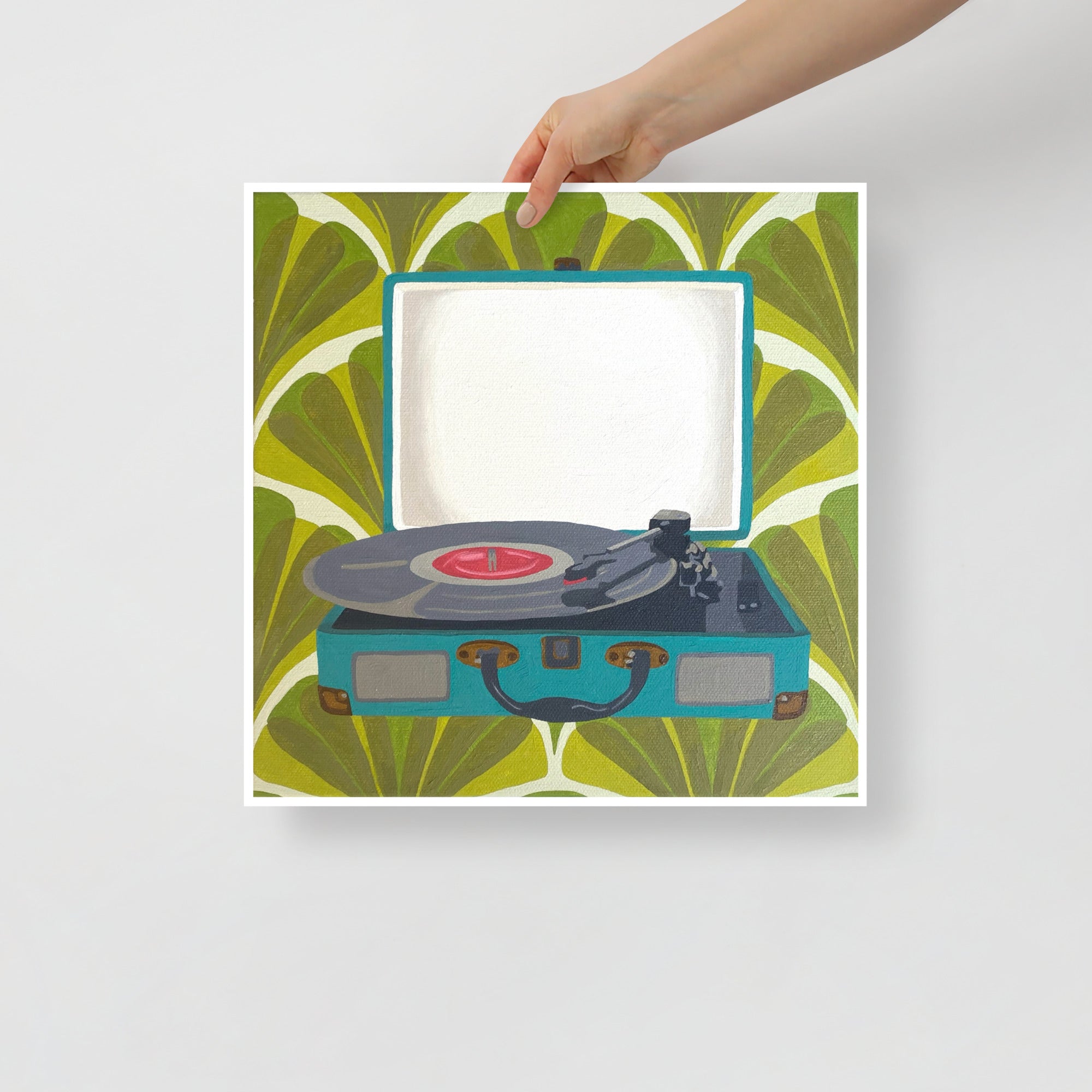 Record Player Print on Paper