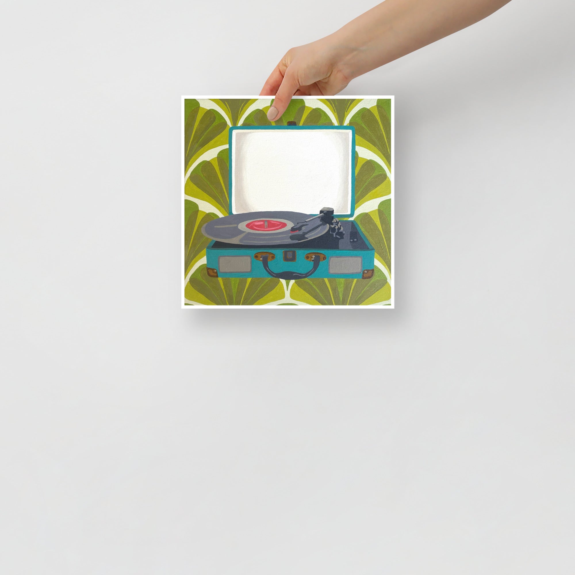 Record Player Print on Paper