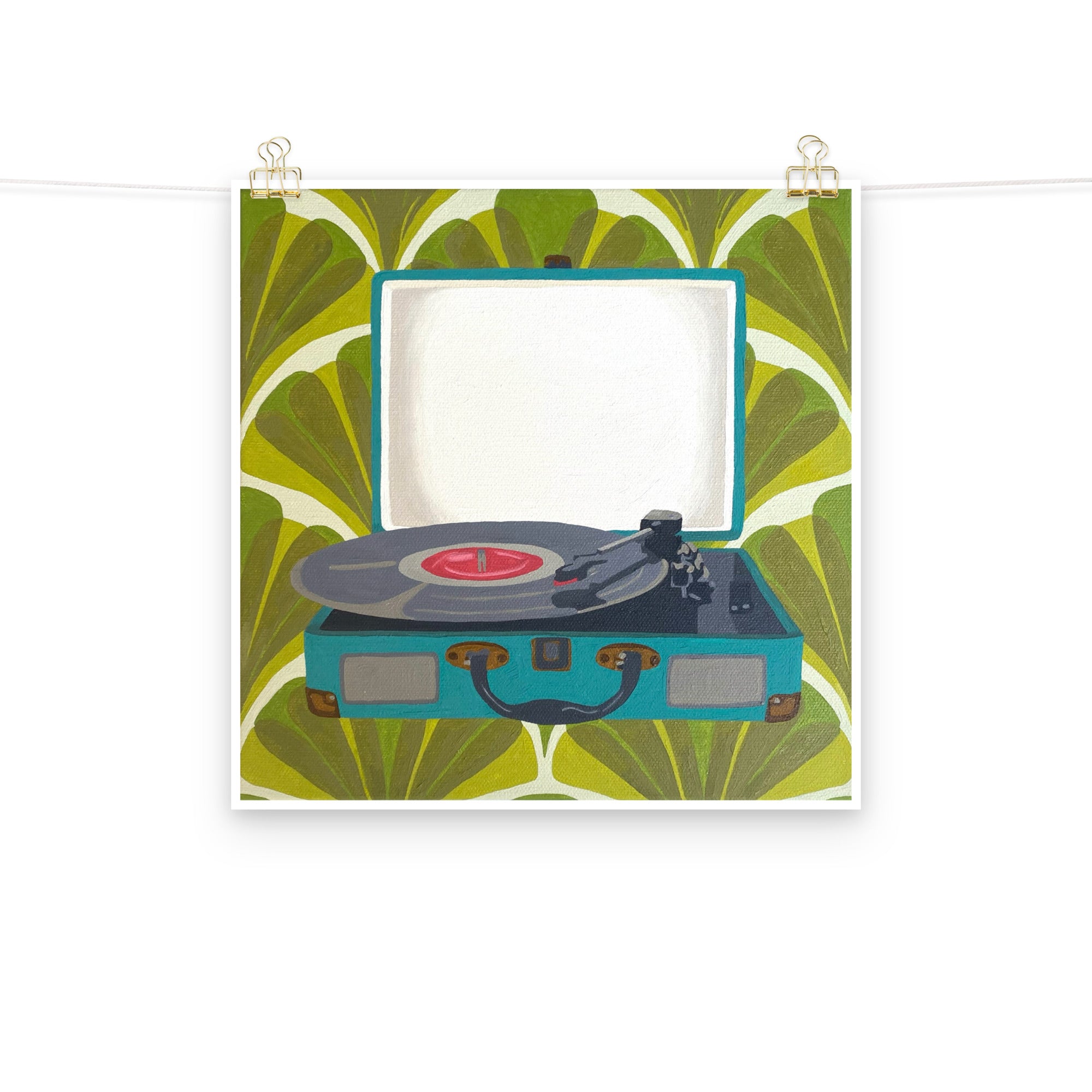 Record Player Print on Paper