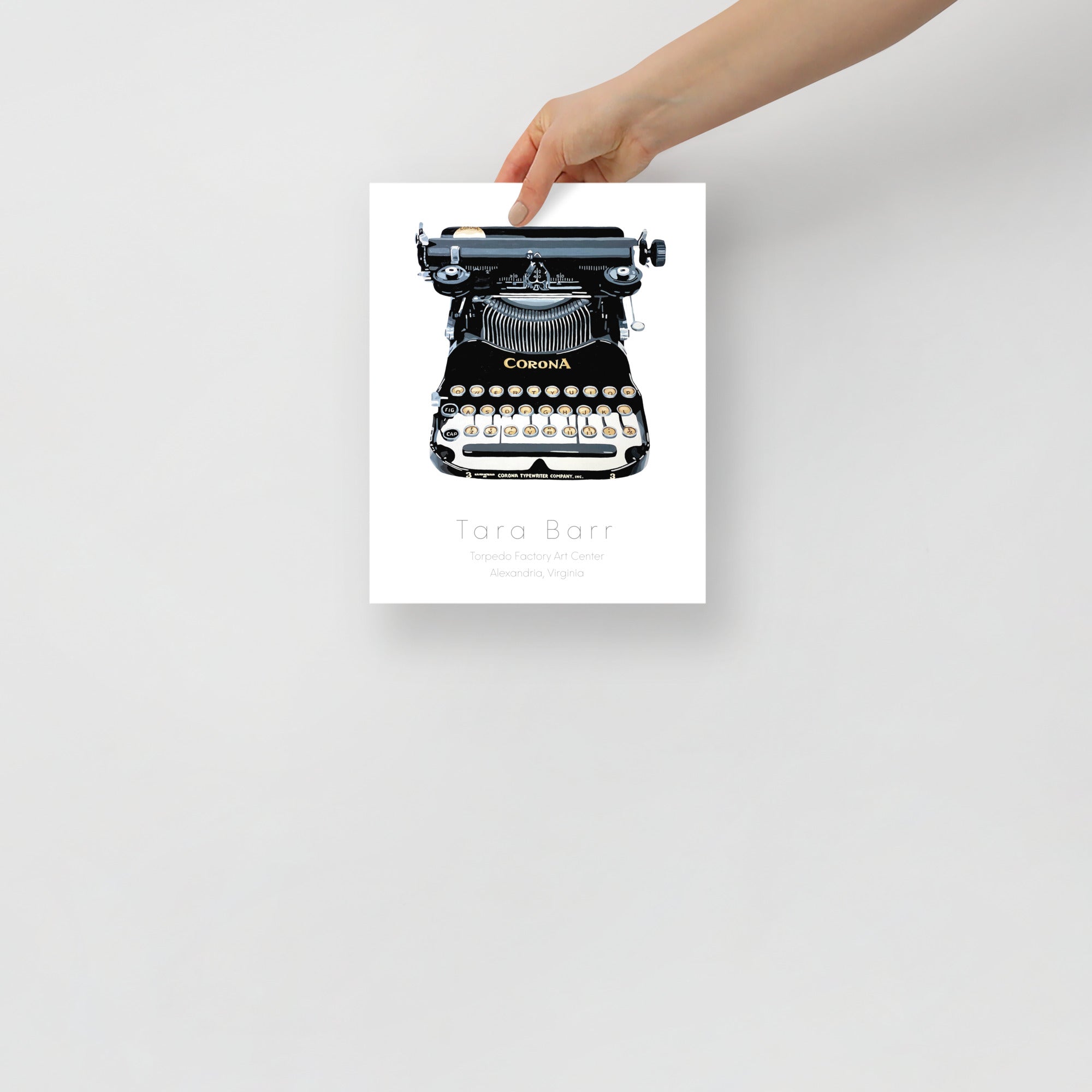 Corona Print on Paper with Information Block