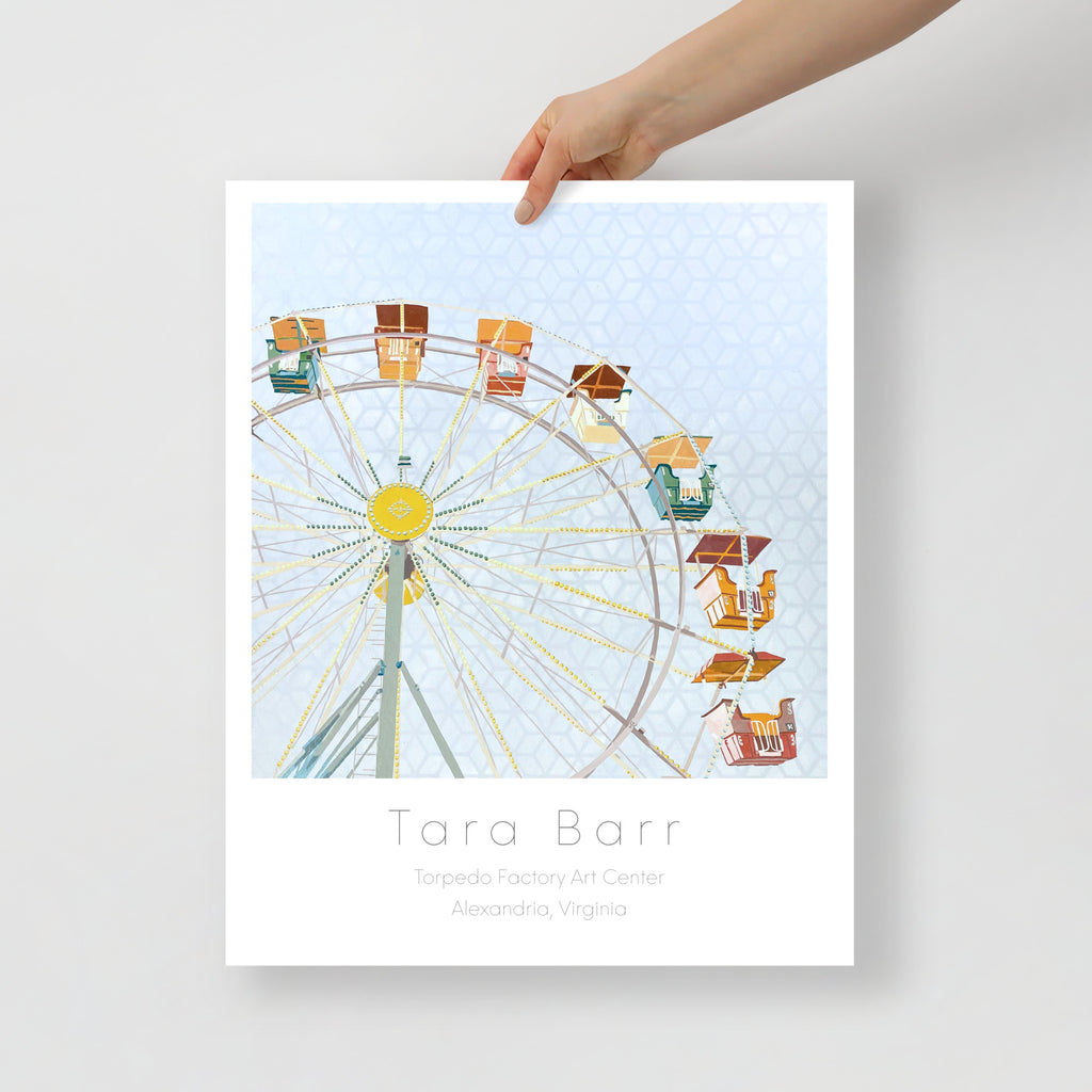 Ferris Wheel Print on Paper with Information Block