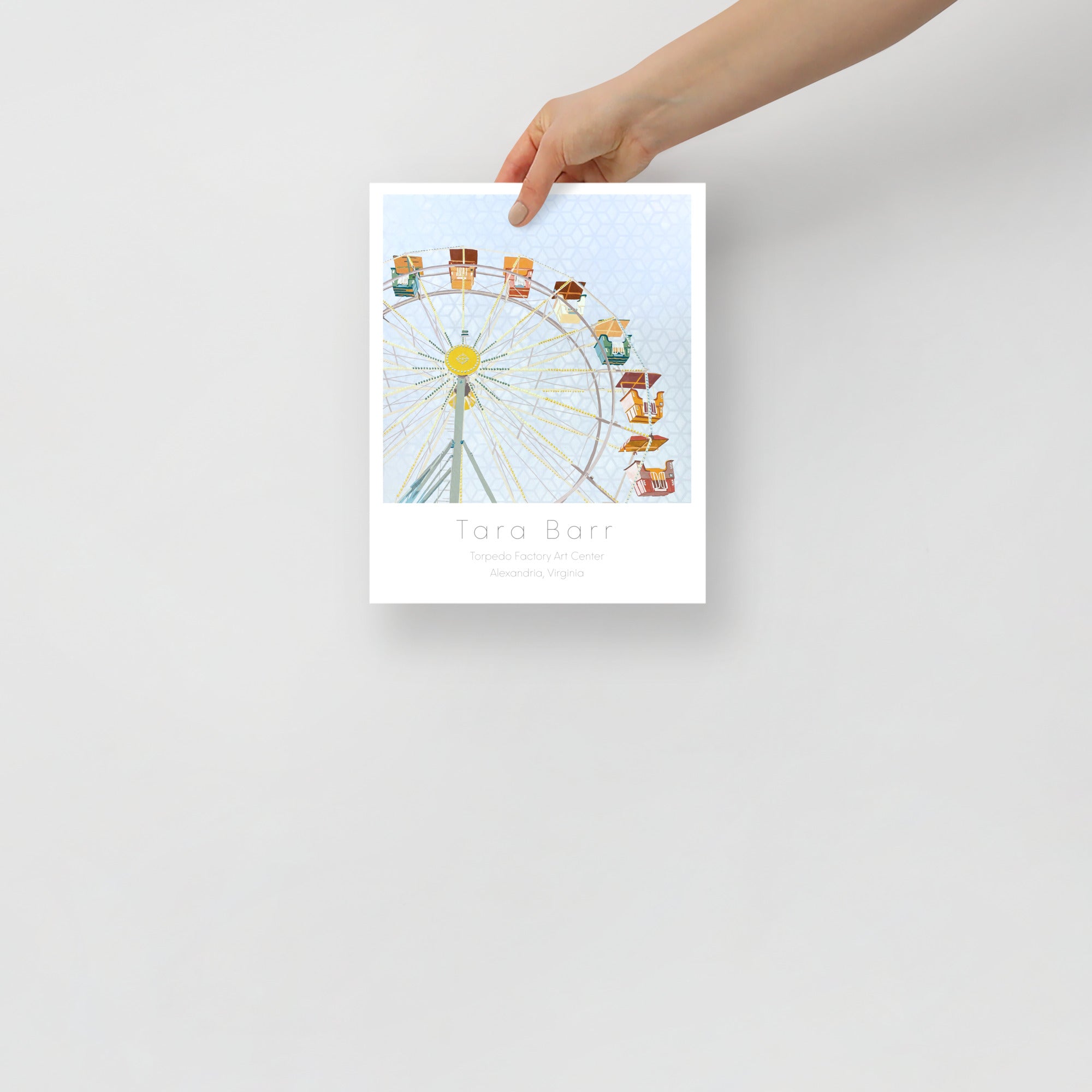 Ferris Wheel Print on Paper with Information Block