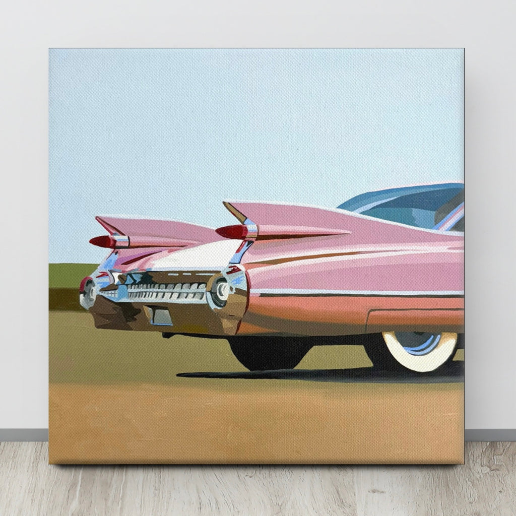 Pink Cadillac Print on Canvas