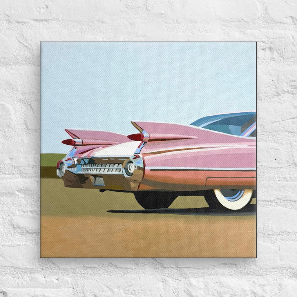 Pink Cadillac Print on Canvas