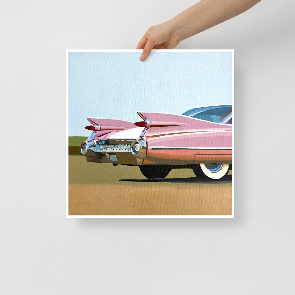 Pink Cadillac Print on Paper