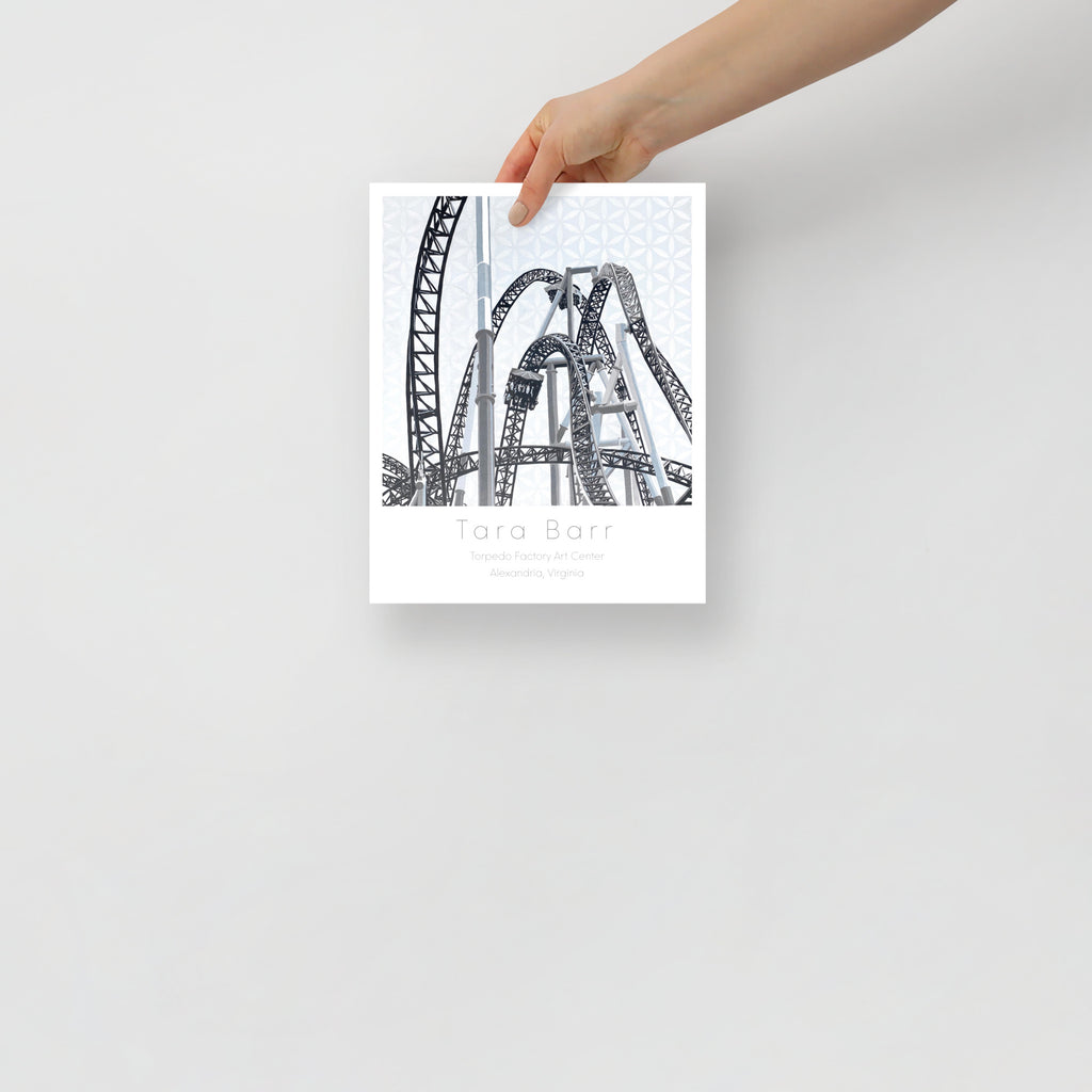 Rollercoaster Print on Paper with Information Block