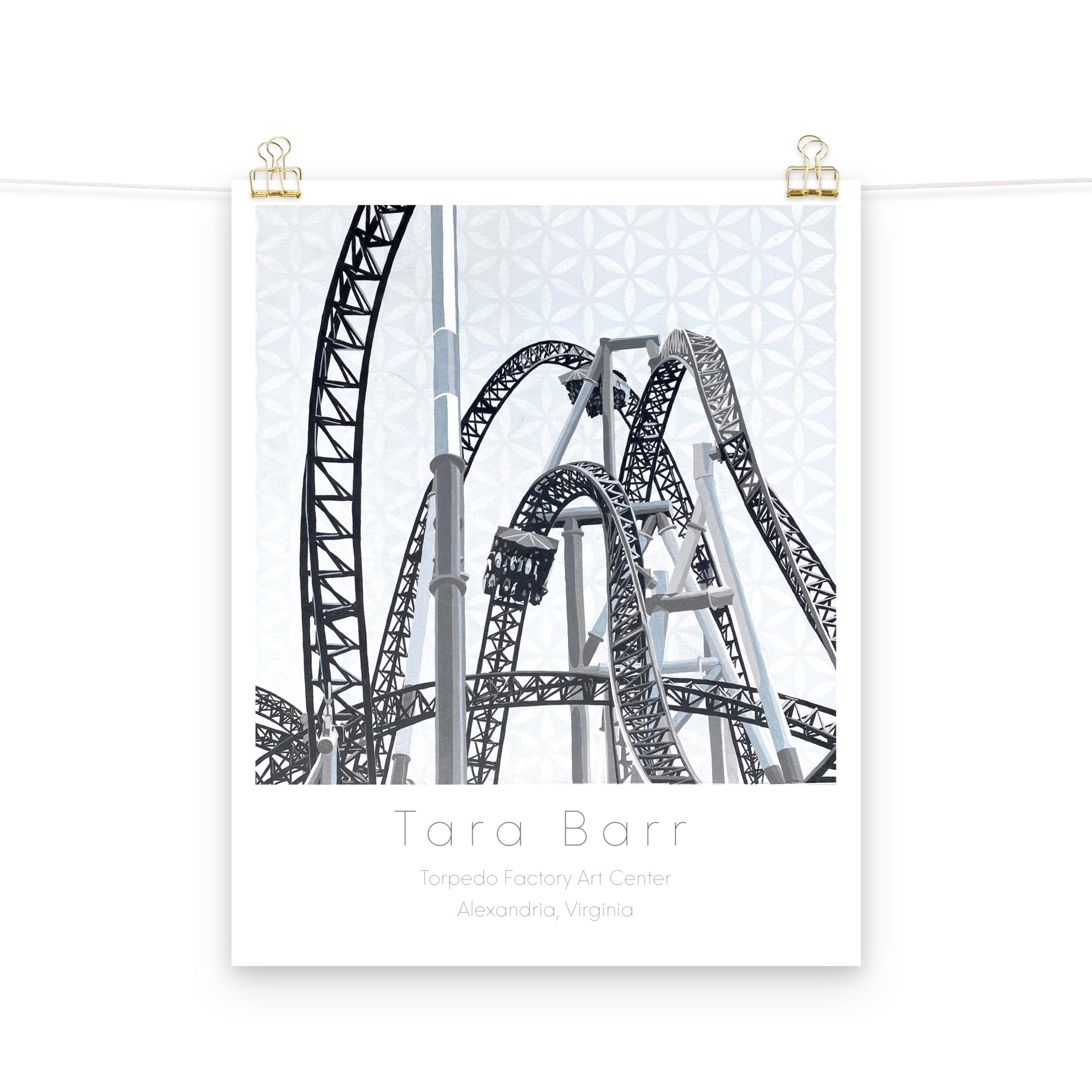 Rollercoaster Print on Paper with Information Block