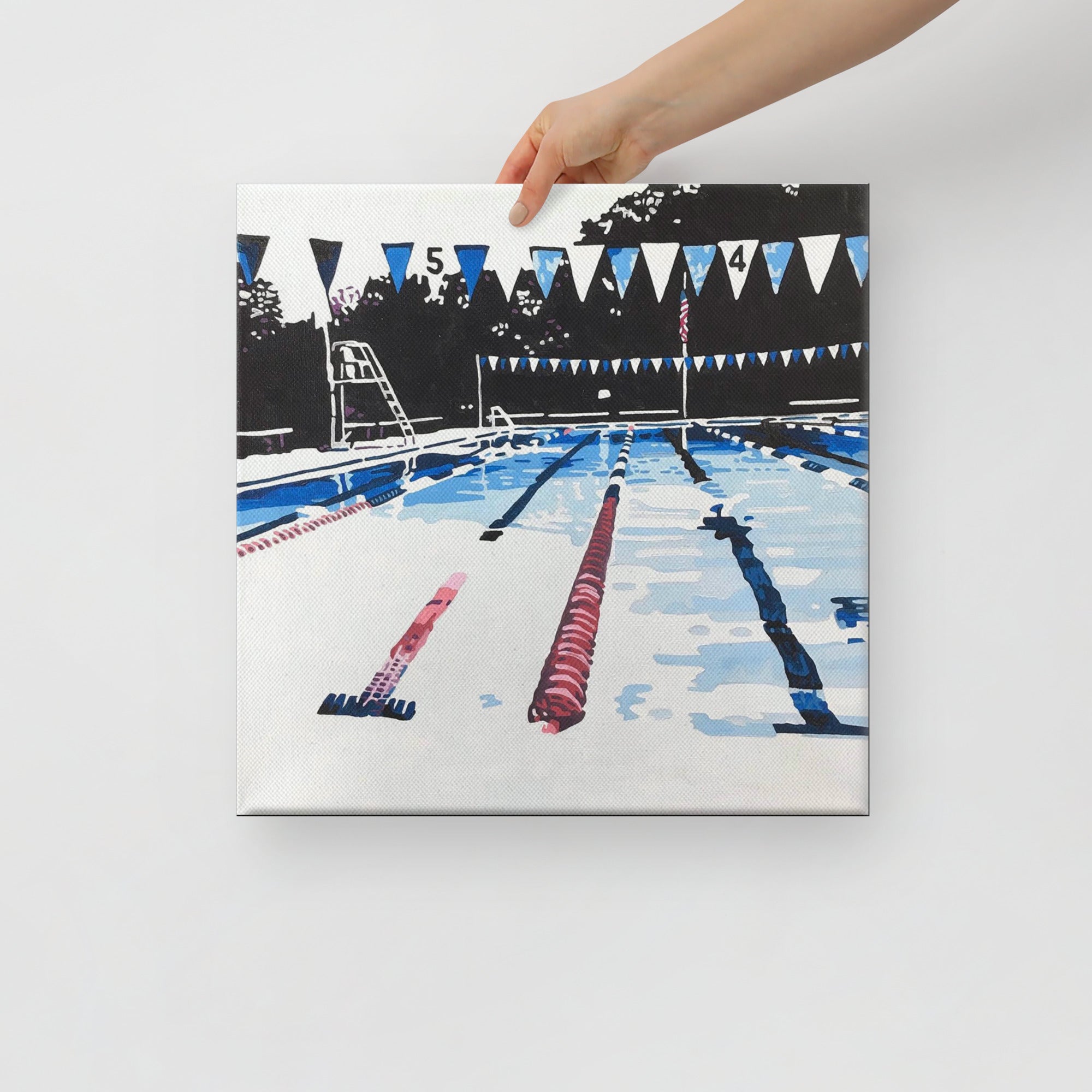 Swim Meet Print on Canvas