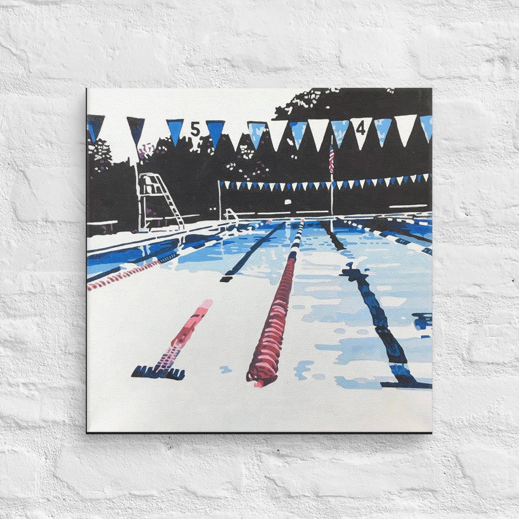 Swim Meet Print on Canvas