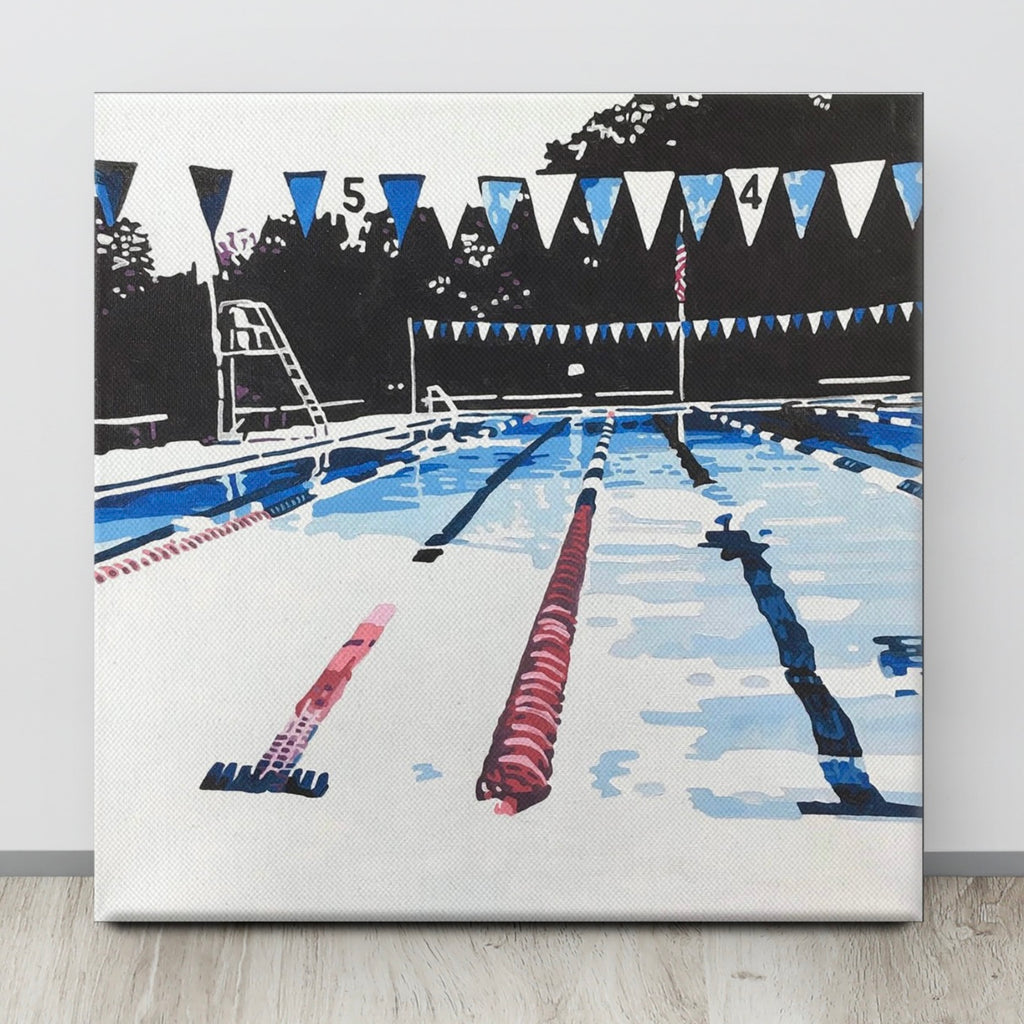 Swim Meet Print on Canvas
