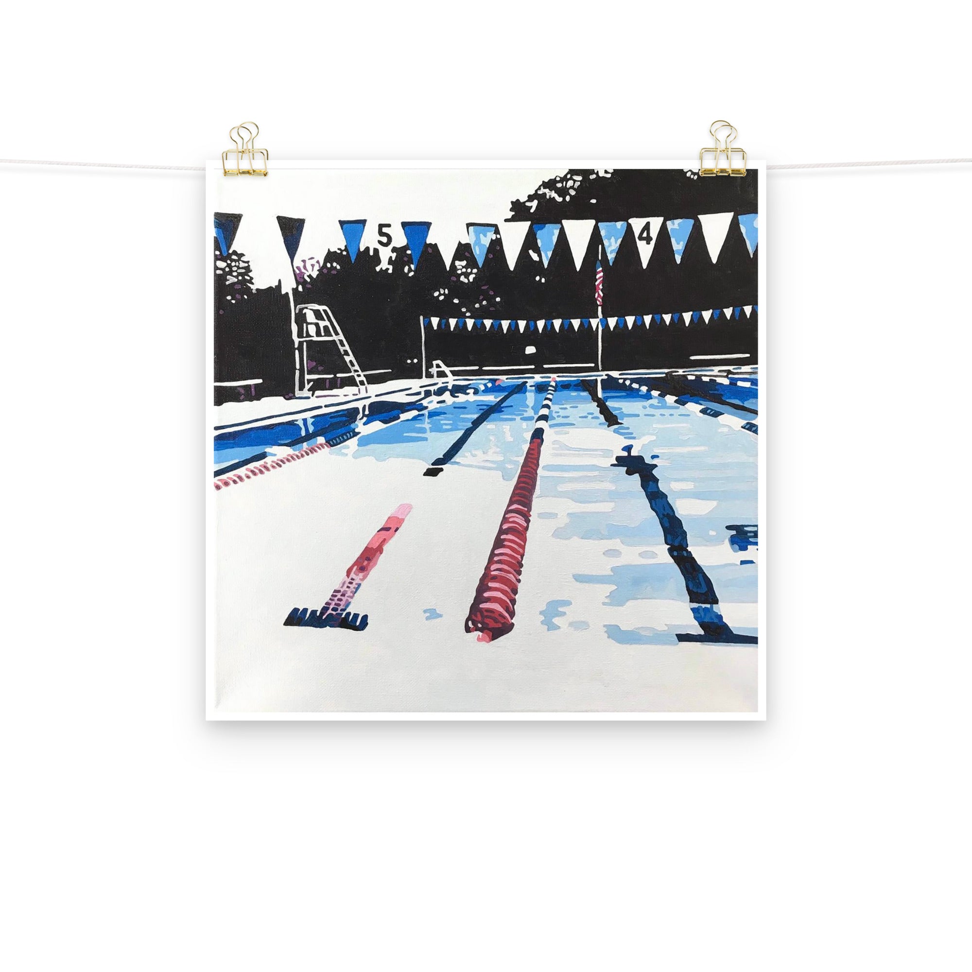 Swim Meet Print on Paper