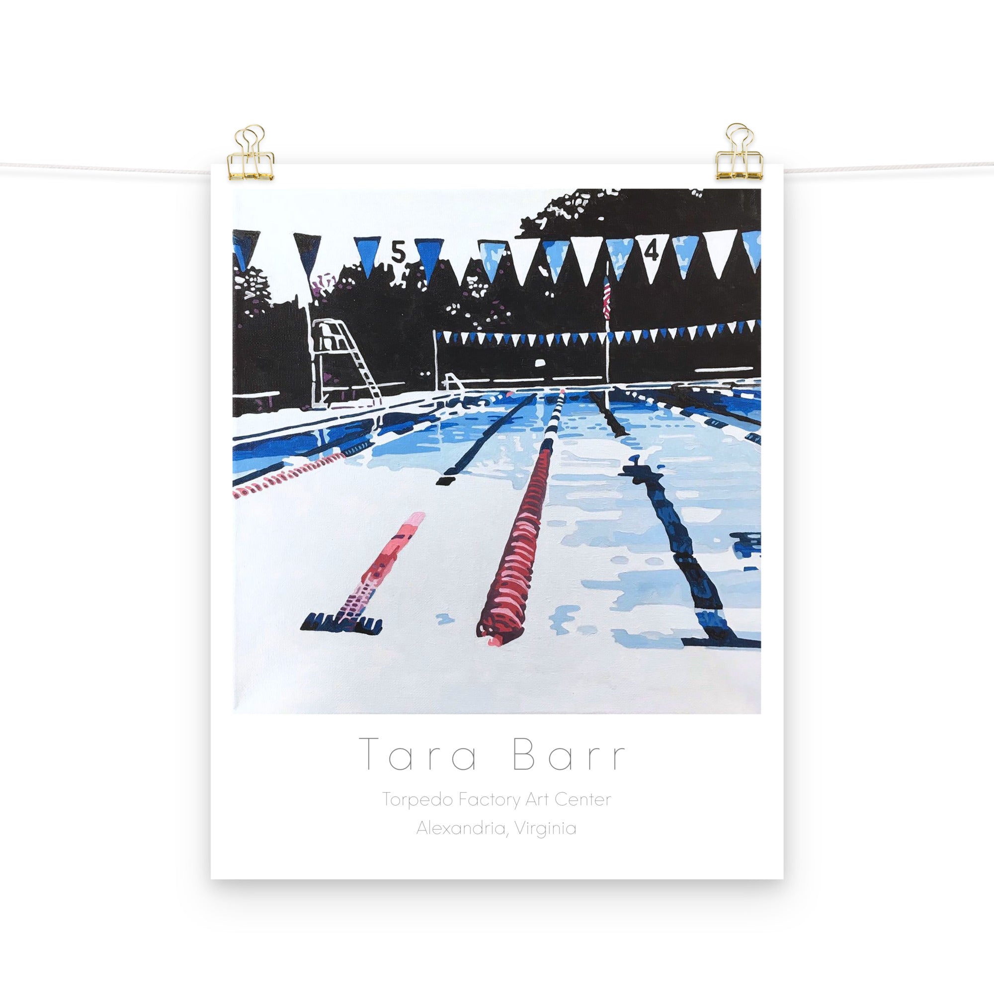 Swim Meet Print on Paper with Information Block