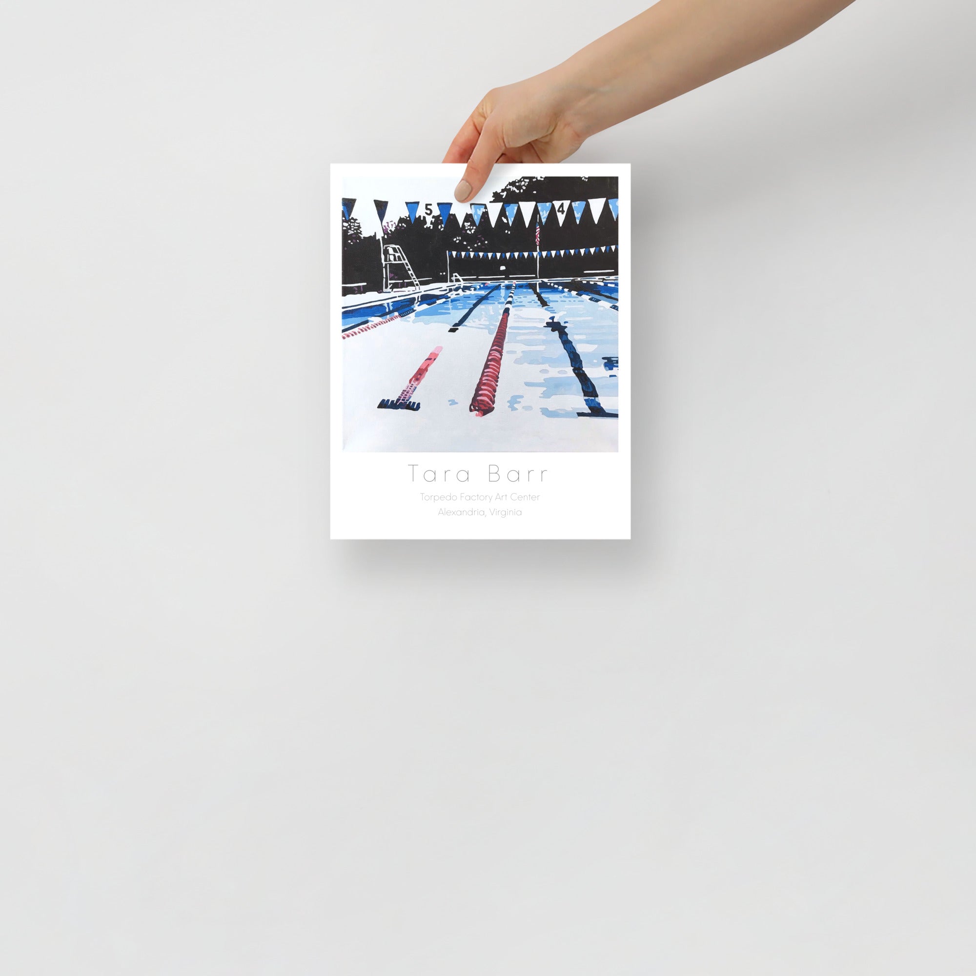Swim Meet Print on Paper with Information Block