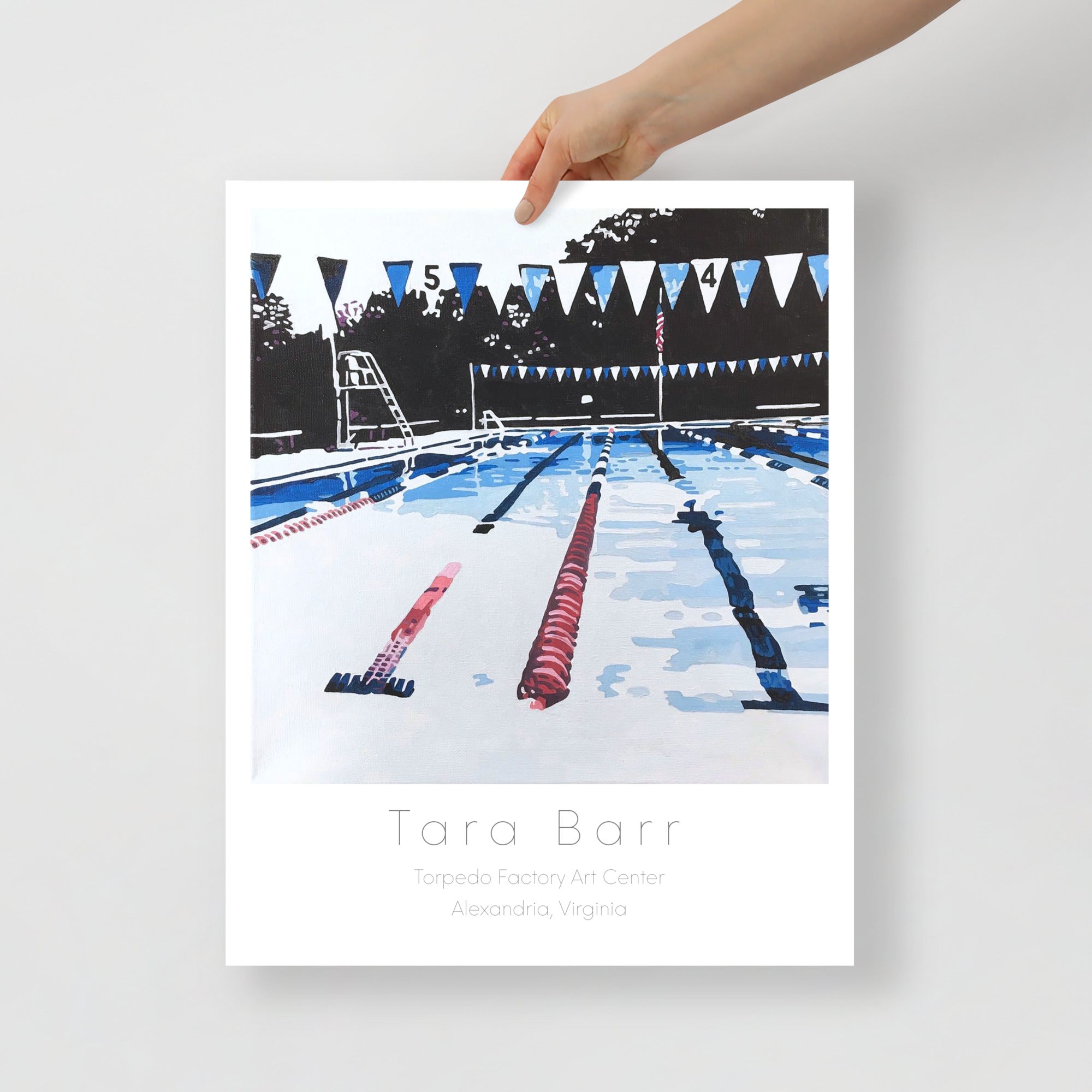 Swim Meet Print on Paper with Information Block