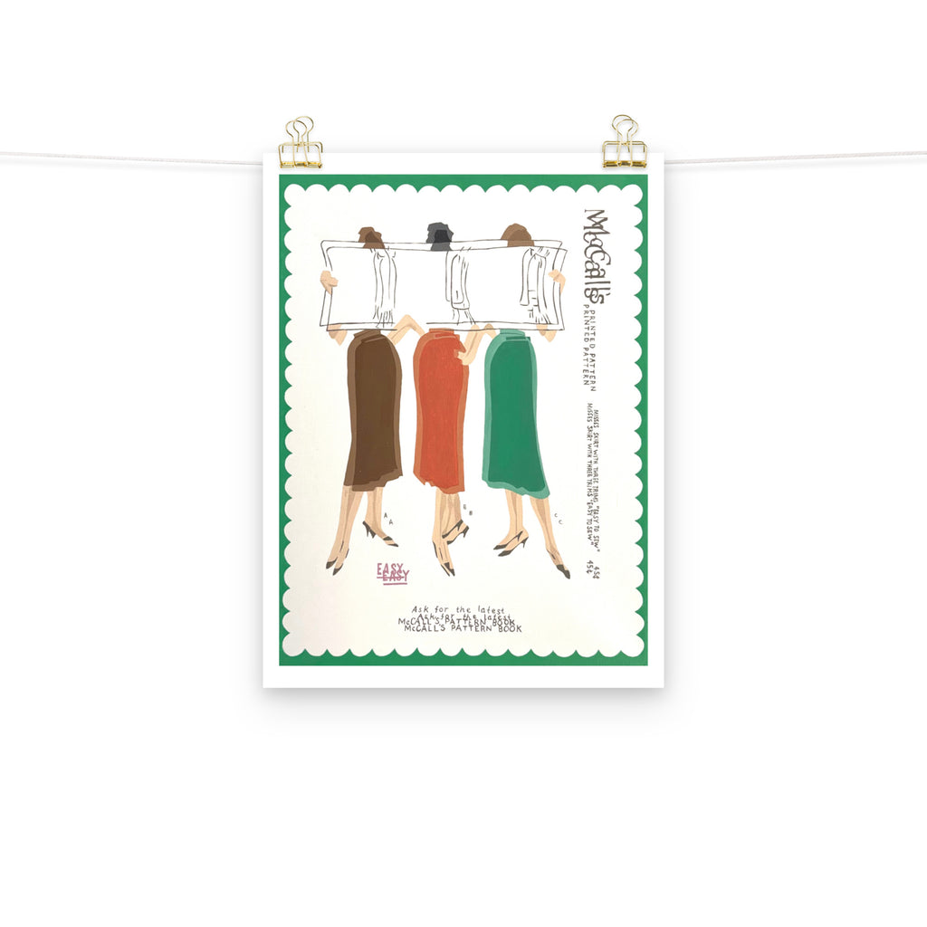 McCalls Skirts Art Print on Paper