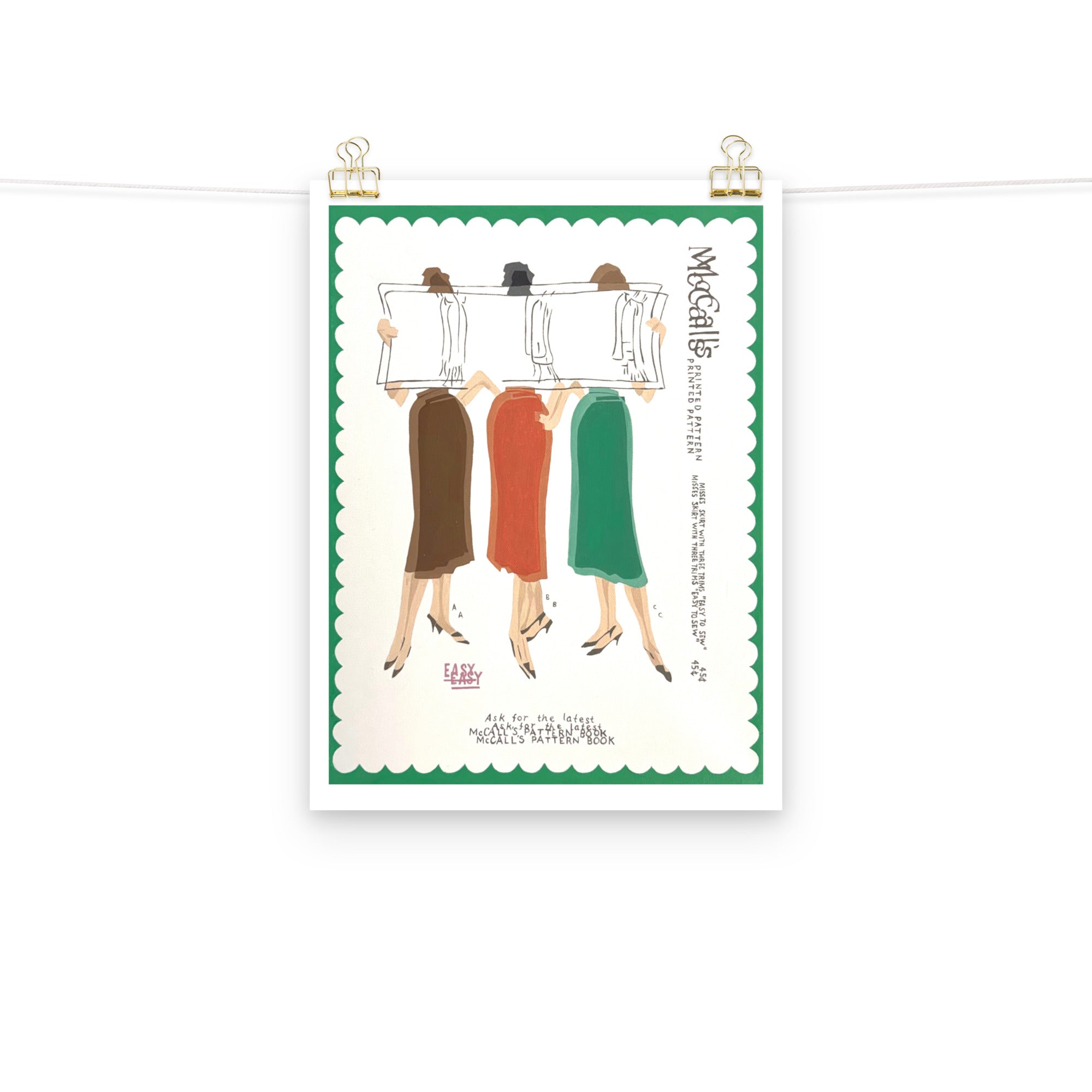 McCalls Skirts Art Print on Paper