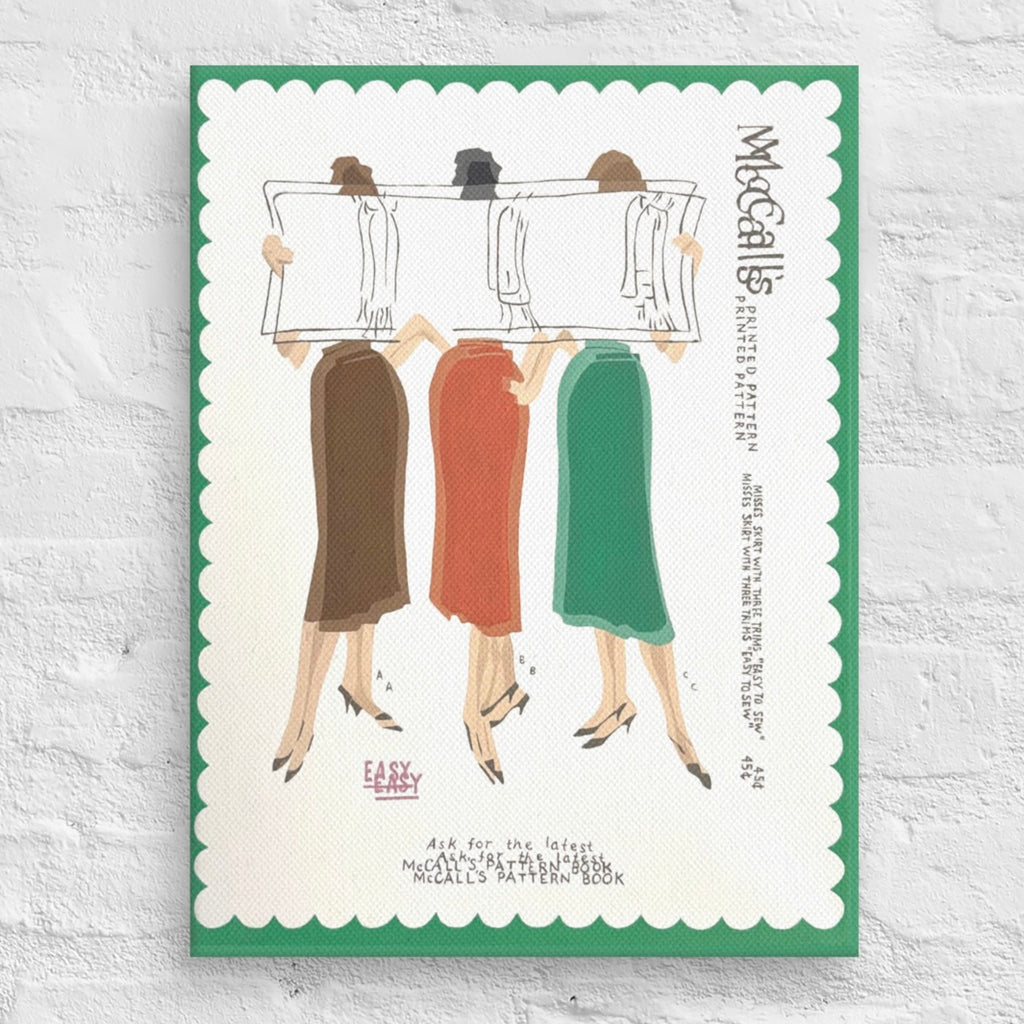 McCalls Skirts Art Print on Canvas