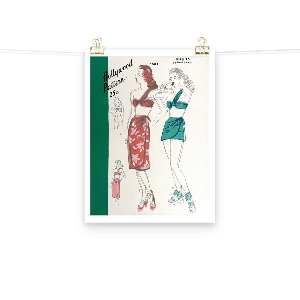 Hollywood Pattern Art Print on Paper