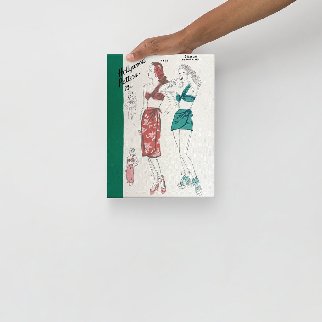 Hollywood Pattern Art Print on Canvas
