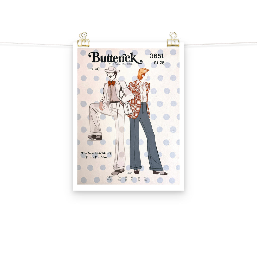 Butterick Pattern Art Print on Paper