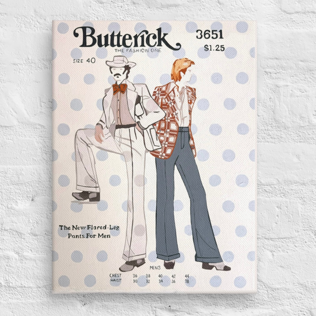 Butterick Pattern Art Print on Canvas