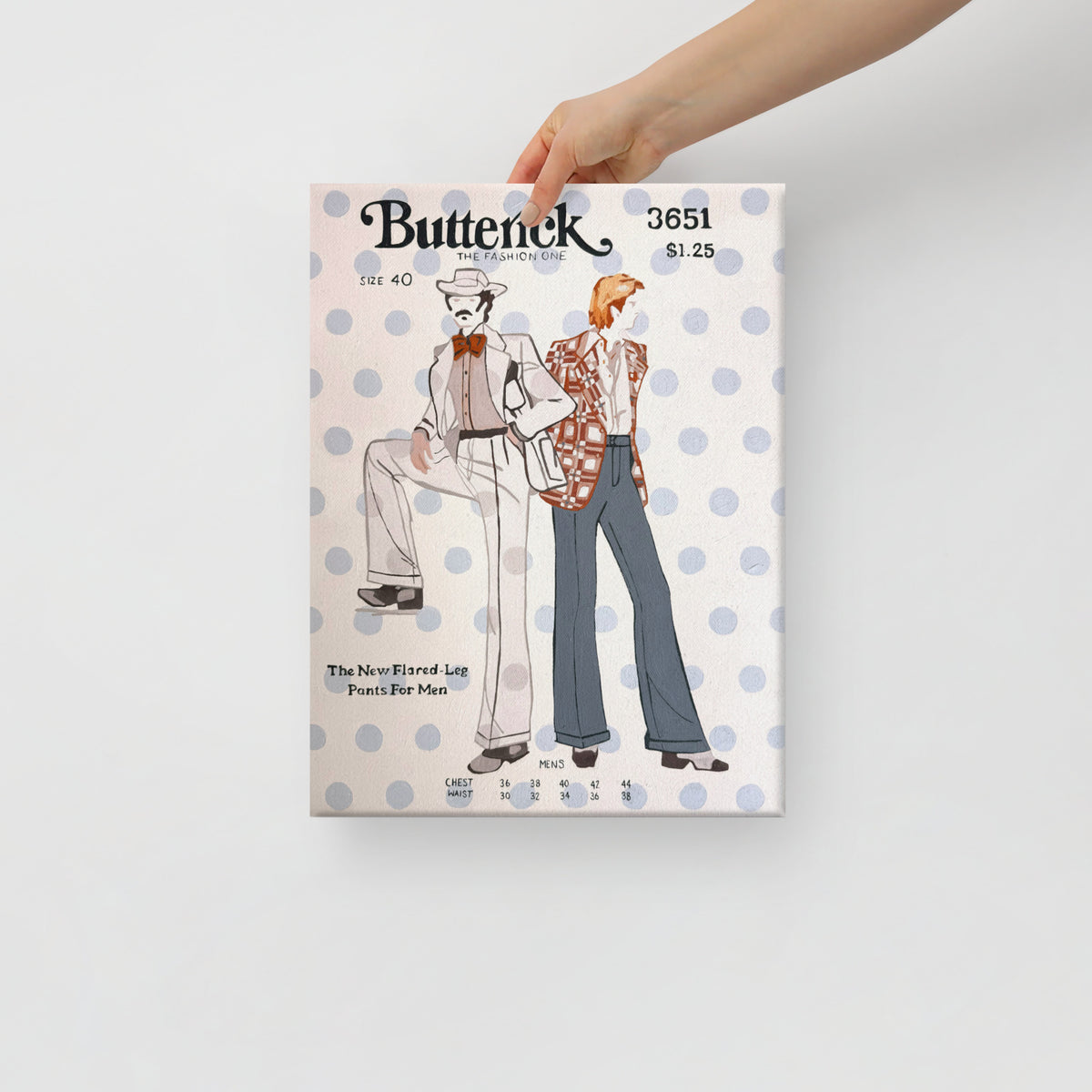 Butterick Pattern Art Print on Canvas