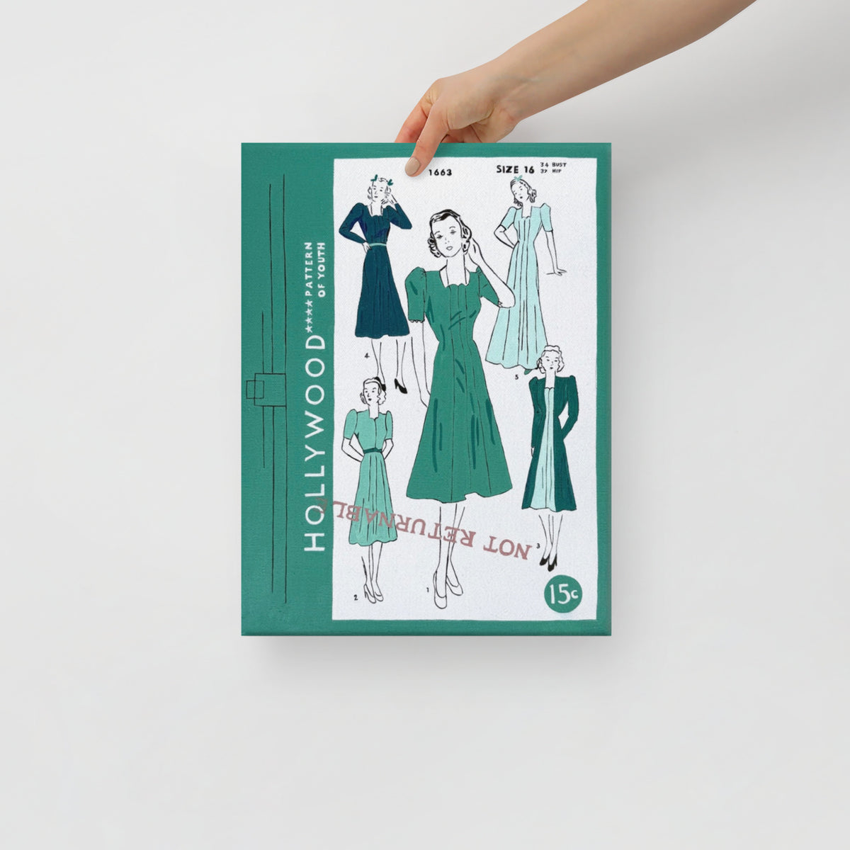 Hollywood Pattern Art Print on Canvas