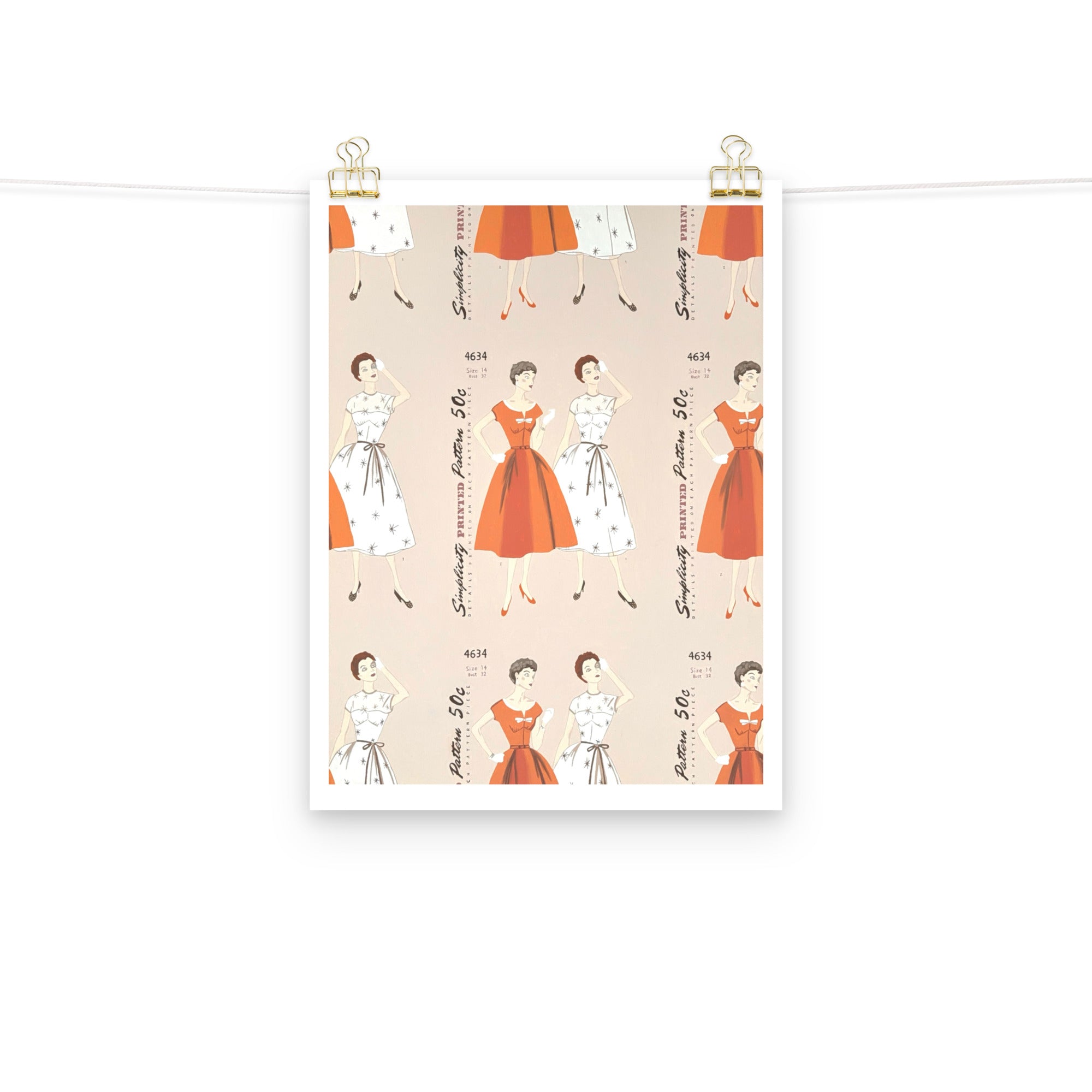 Simplicity Pattern Art Print on Paper