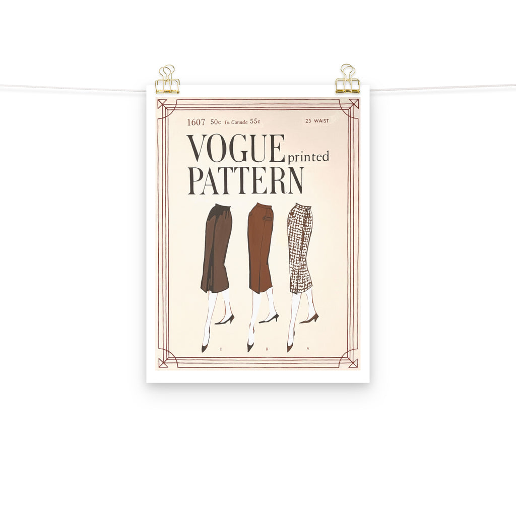 Vogue Pattern Art Print on Paper