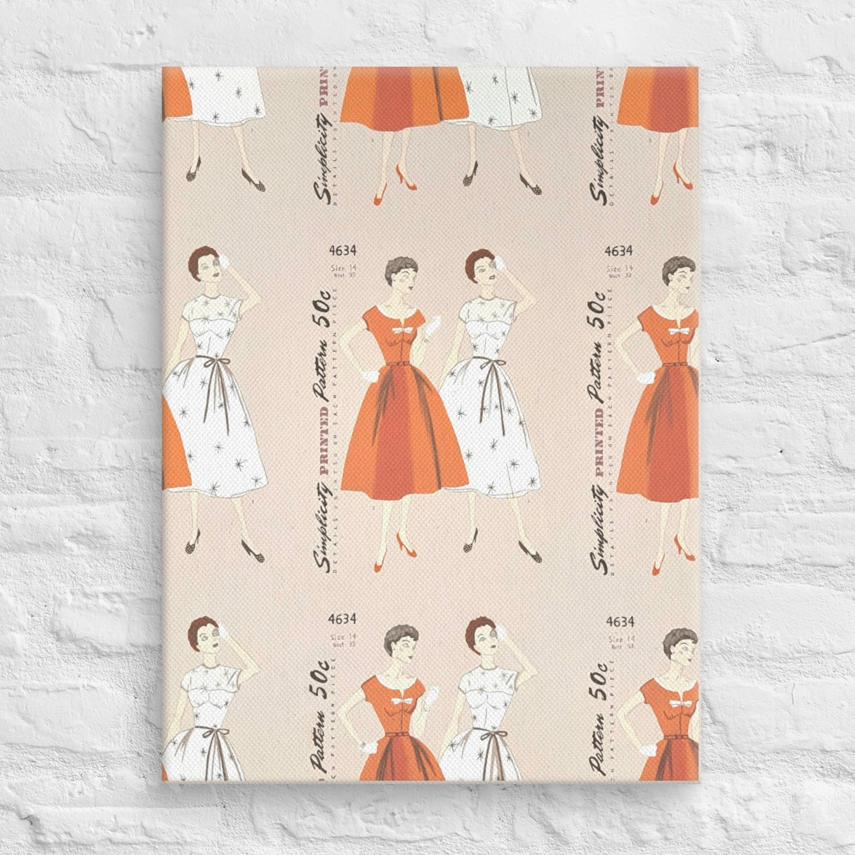 Simplicity Pattern Art Print on Canvas