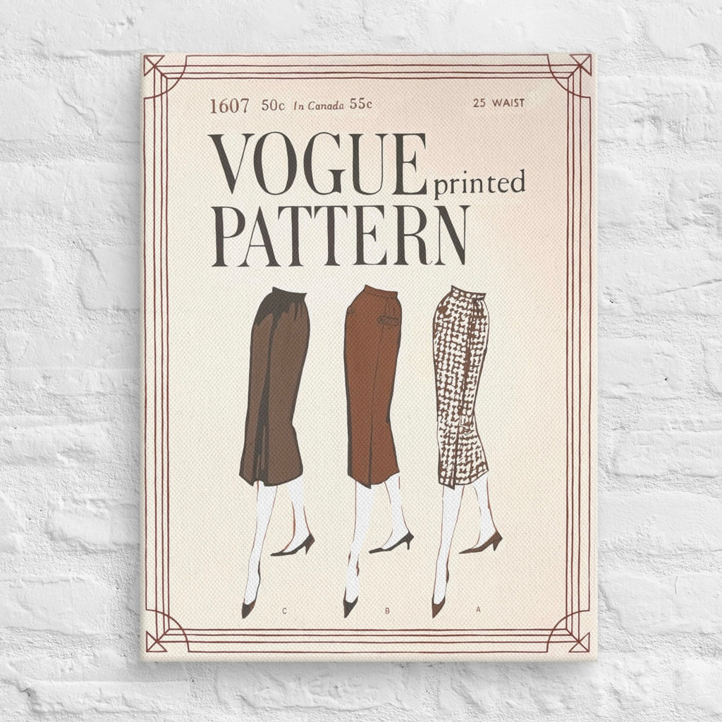Vogue Pattern Art Print on Canvas
