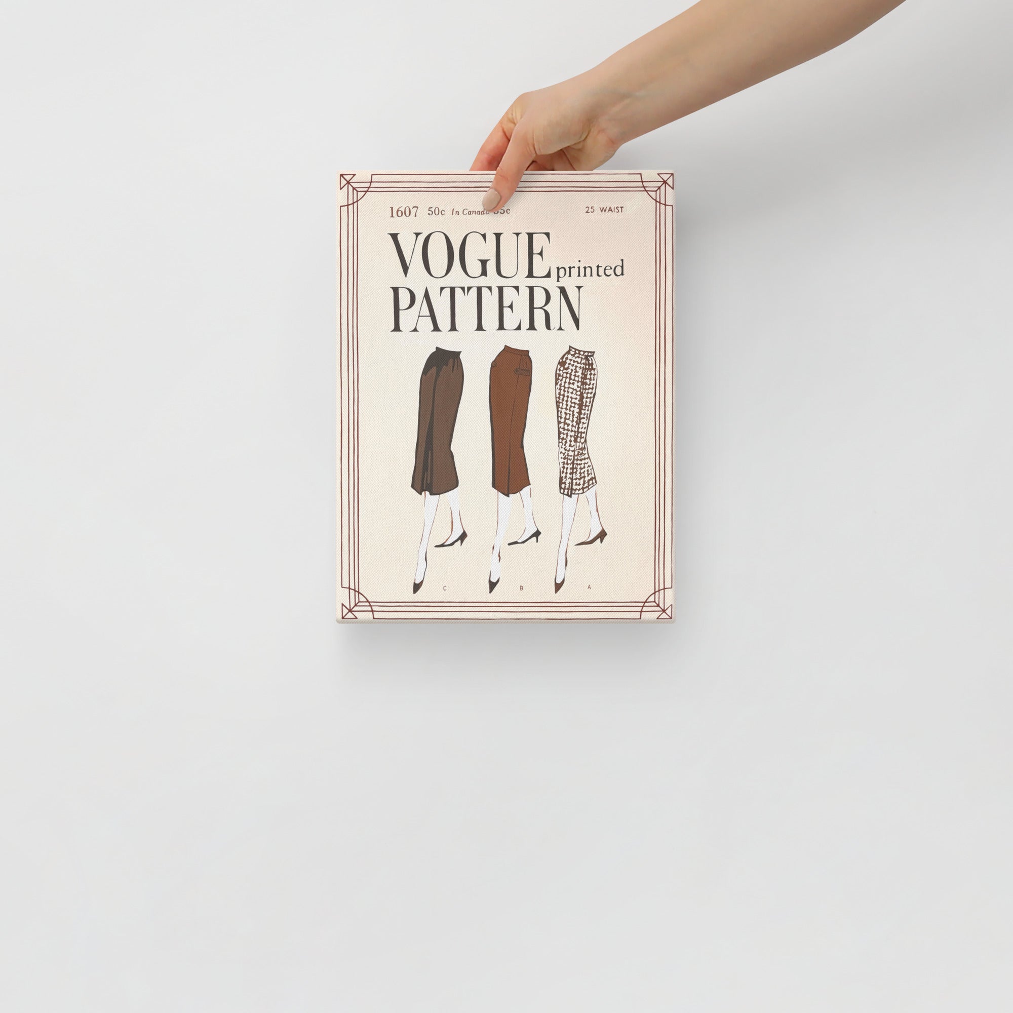 Vogue Pattern Art Print on Canvas