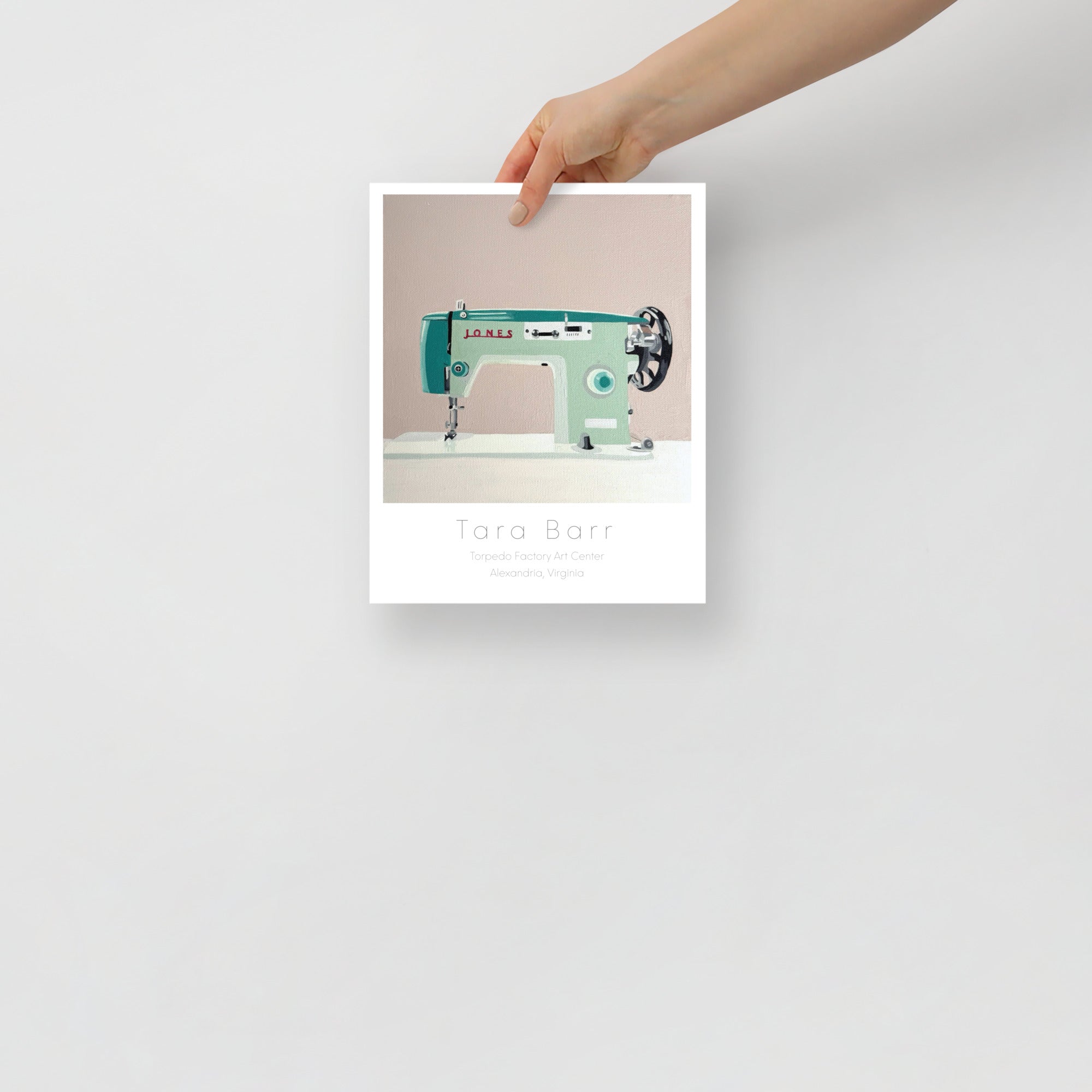 Jones Sewing Machine Print on Paper with Information Block