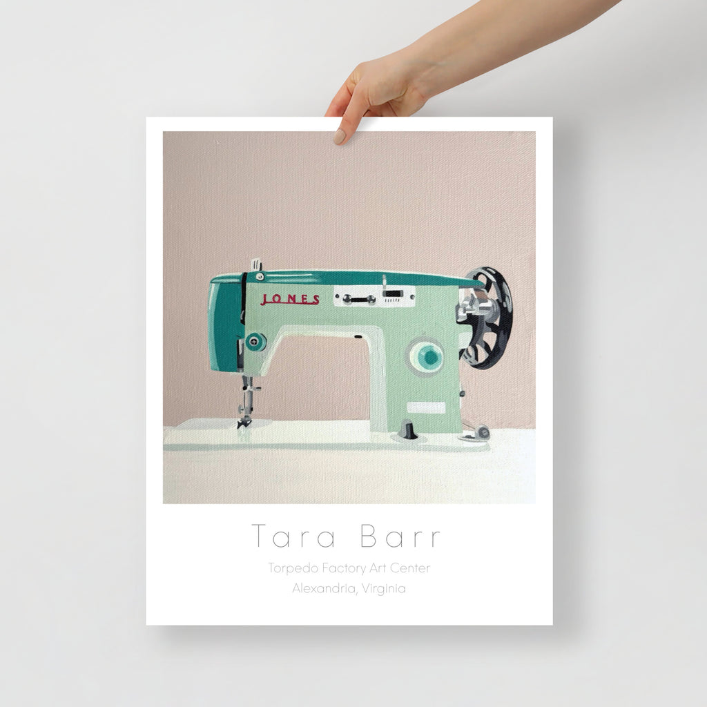 Jones Sewing Machine Print on Paper with Information Block