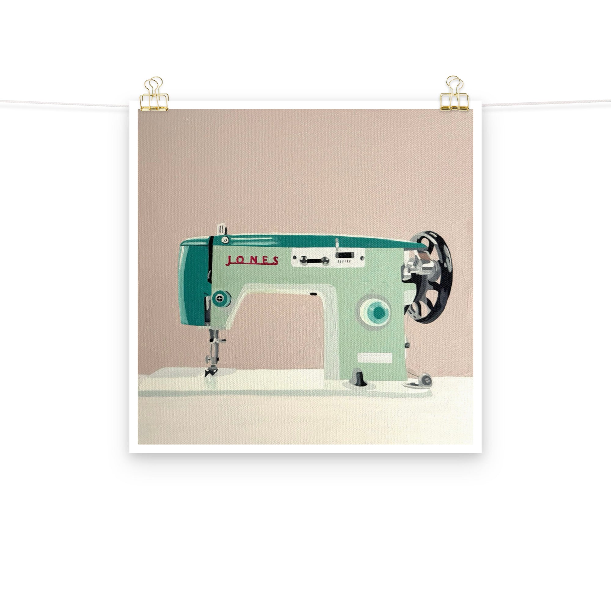 Jones Sewing Machine Print on Paper