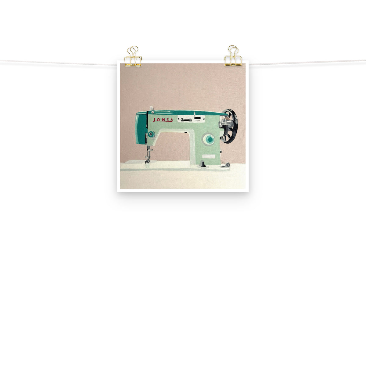 Jones Sewing Machine Print on Paper