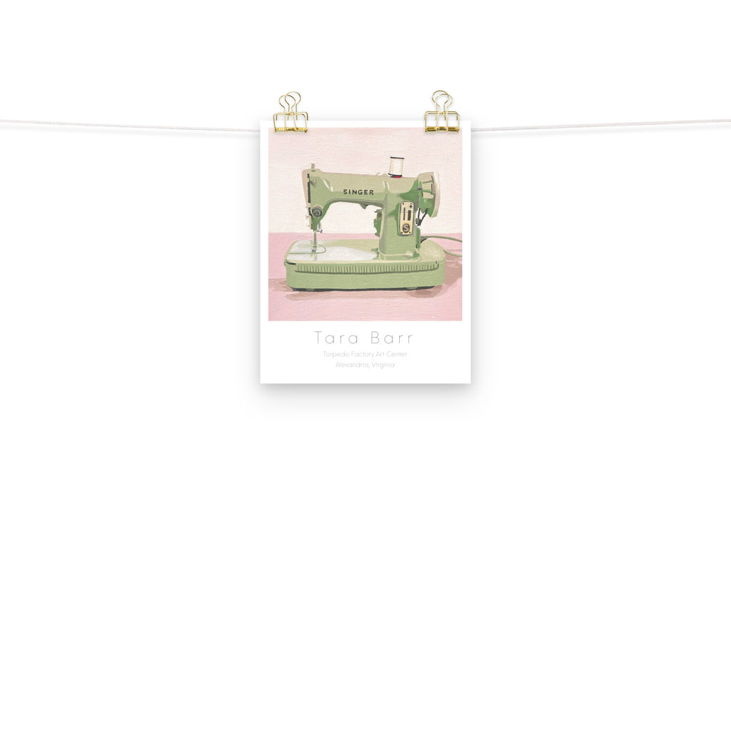Singer Sewing Machine Print on Paper with Information Block