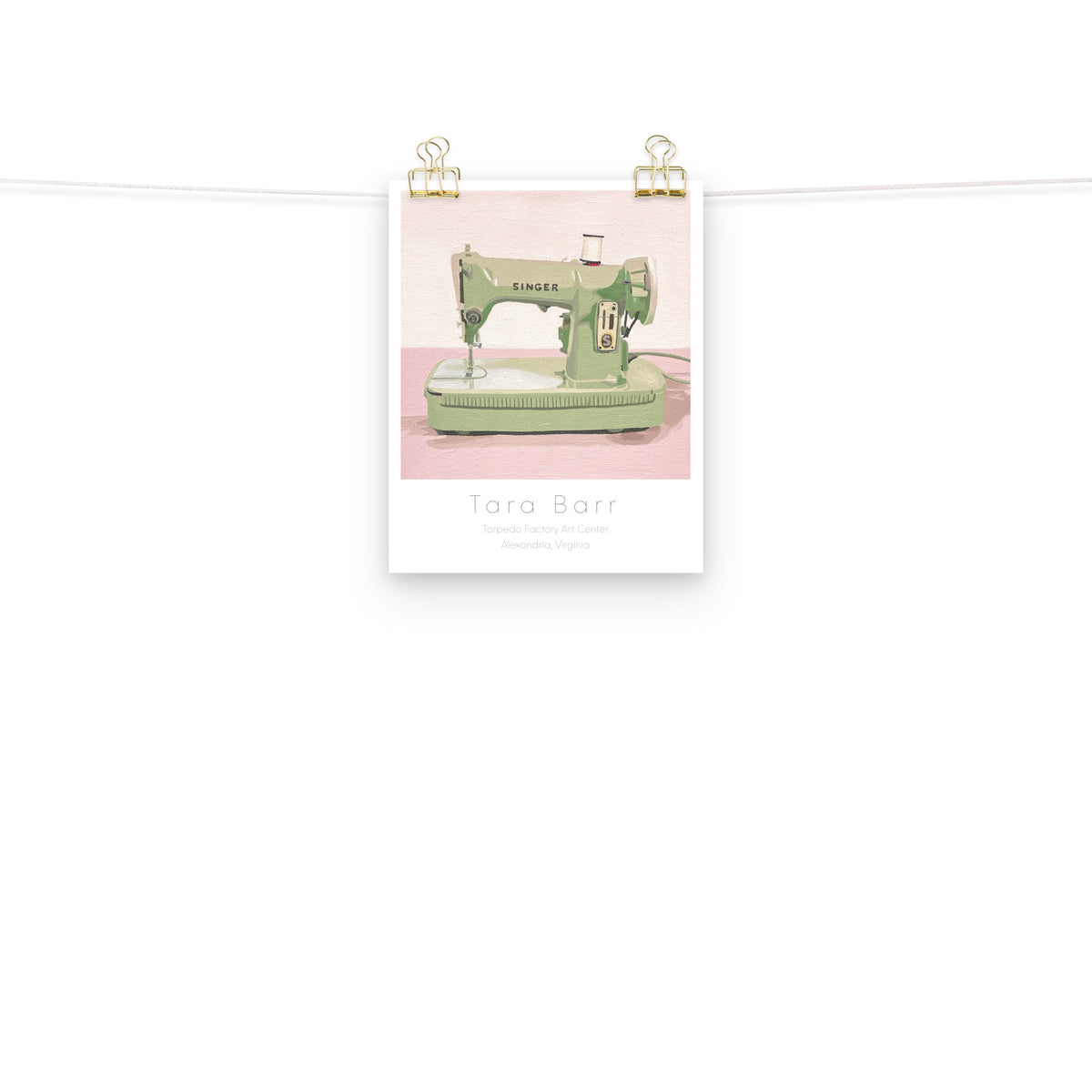 Singer Sewing Machine Print on Paper with Information Block