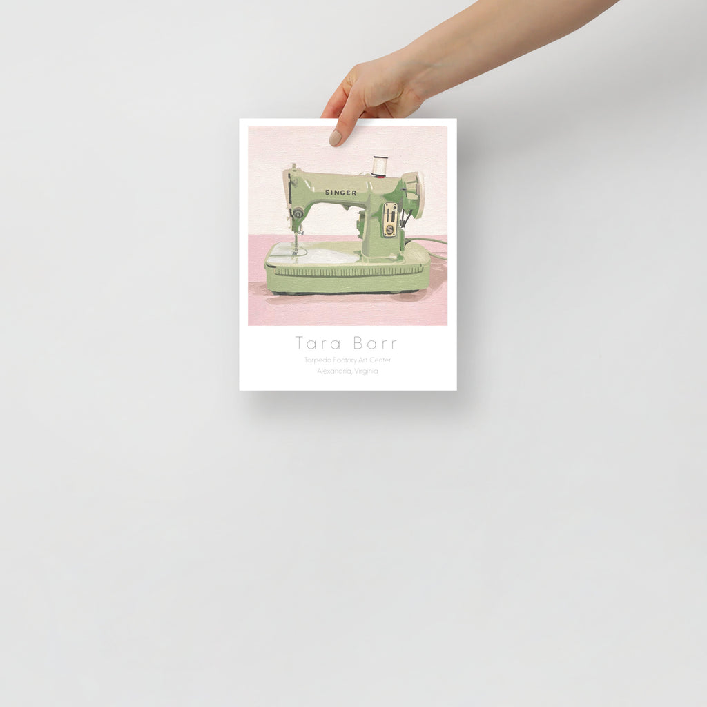 Singer Sewing Machine Print on Paper with Information Block
