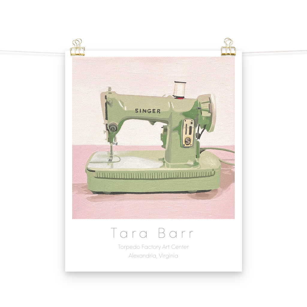 Singer Sewing Machine Print on Paper with Information Block