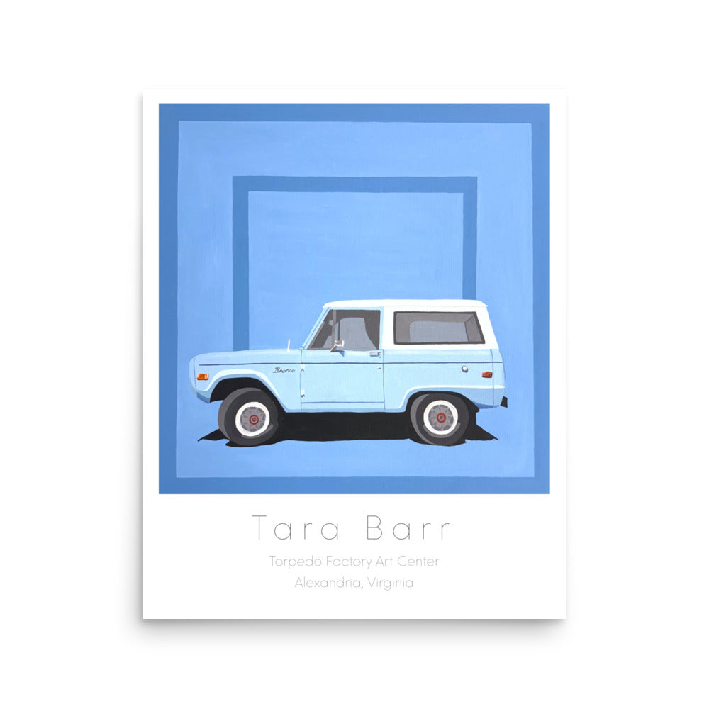 Bronco Art Print on Paper with Info Block