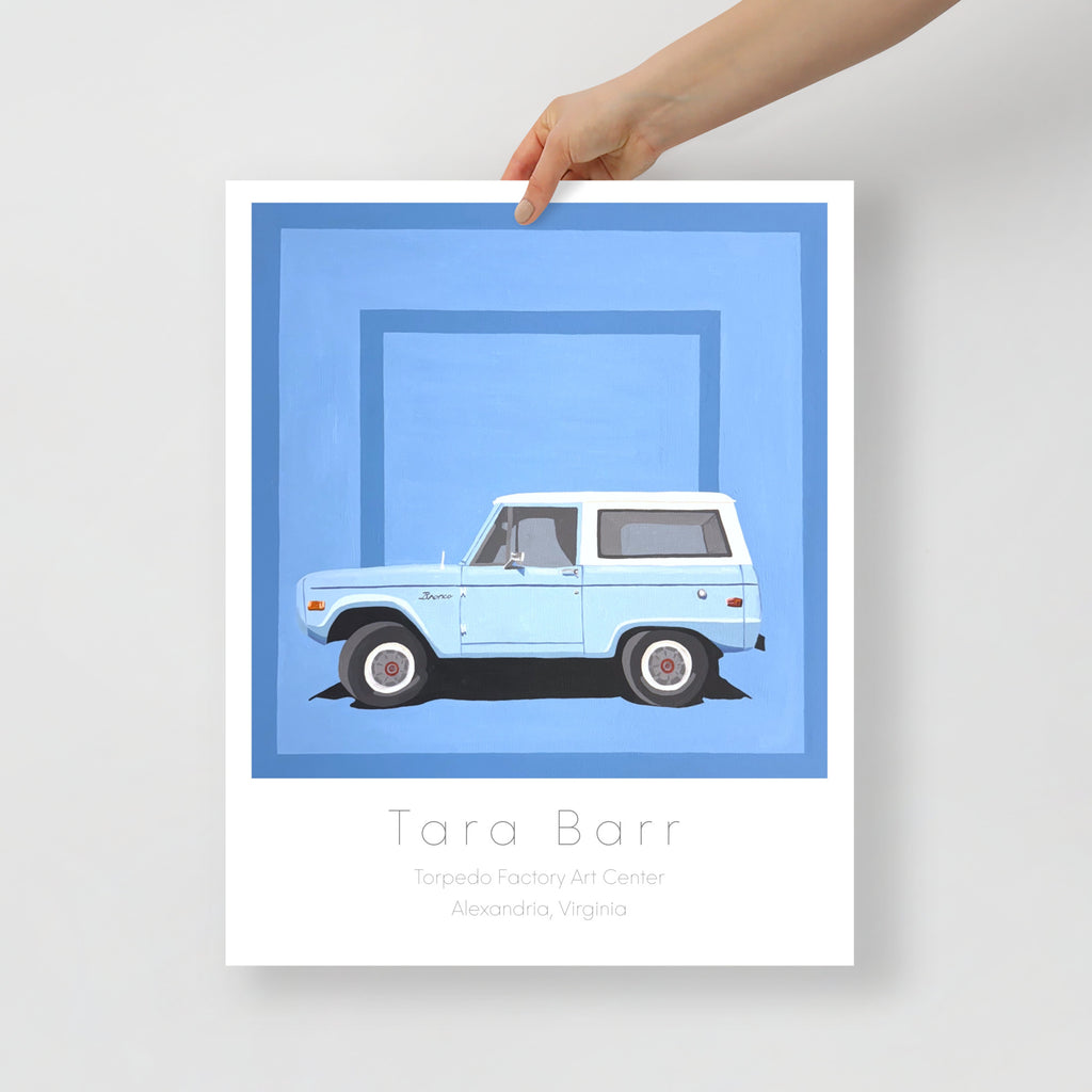 Bronco Art Print on Paper with Info Block