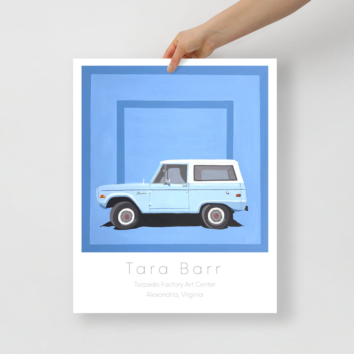 Bronco Art Print on Paper with Info Block