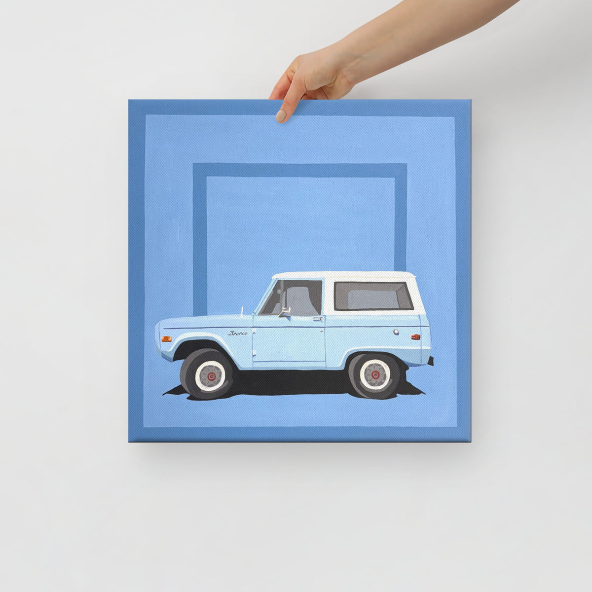 Bronco Art Print on Canvas