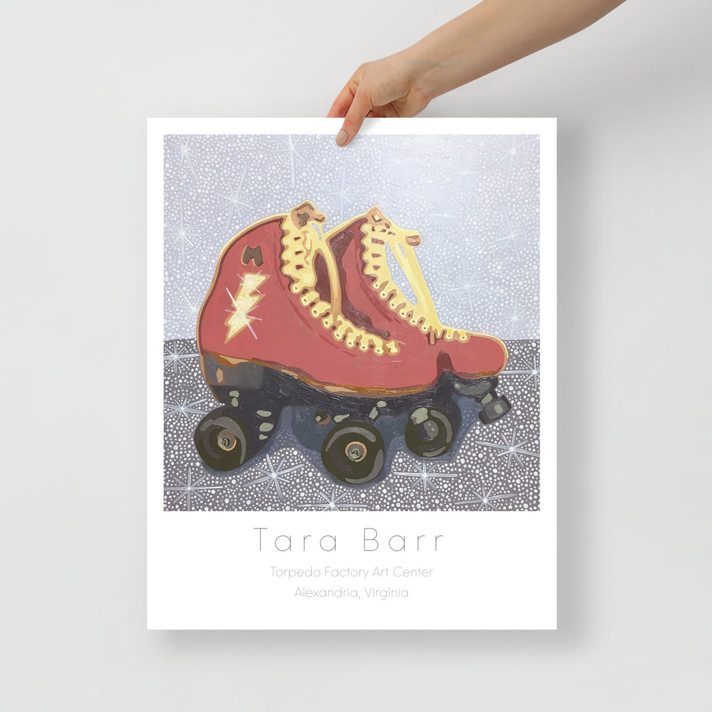 Roller Skates Print on Paper with Information Block