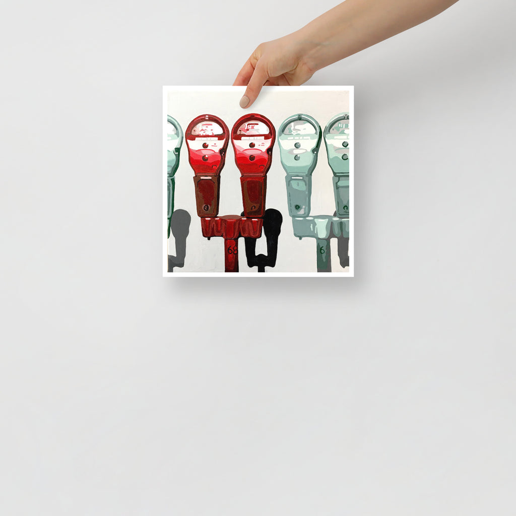 Parking Meter Art Print on Paper